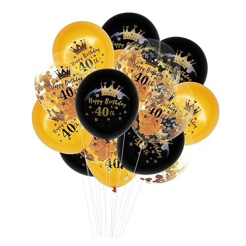 CIMAXIC 15St Geburtstag Luftballons Zahlenballon 40 Latexballon latex luftballons latex ballons Golddekor zahlen luftballon Partyballons zum Geburtstag Geburtstagsballon Anzahl schmücken von CIMAXIC