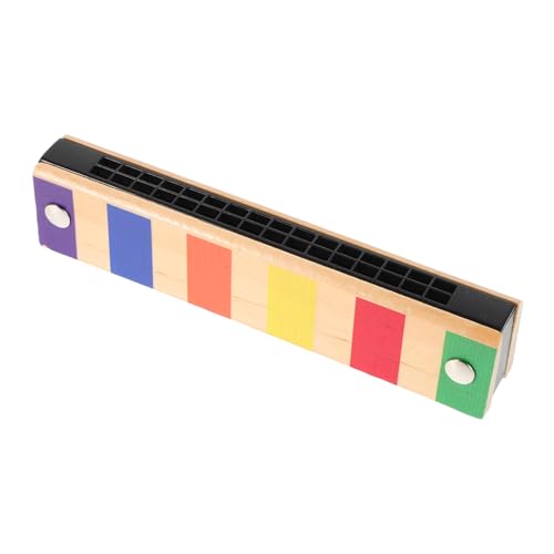 CIMAXIC 16 Kinderharmonika Aus Holz Musikspielzeug Instrumentenzubehör Für Mundharmonika Für Kleinkinder Kind Mundharmonika Babyzubehör Kleinkind Recorder Kindermusik Metall von CIMAXIC