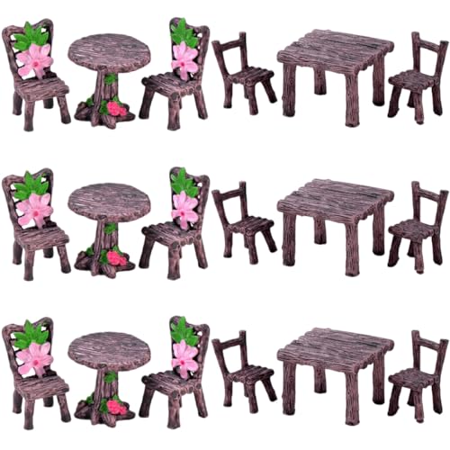 CIMAXIC 18 Stück Miniatur Gartenmöbel Teilig Tisch und Stühle für DIY Mikrolandschaften Geeignet für Pflanzen Deko und Puppenhaus Zubehör Hohe Detailtreue und Kindgerechte Gestaltung CIMAXIC 18 Stück Miniatur Gartenmöbel Teilig Tisch und Stühle für DIY Mikrolandschaften Geeignet für Pflanzen Deko und Puppenhaus Zubehör Hohe Detailtreue und Kindgerechte Gestaltung von CIMAXIC