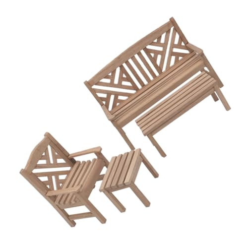 CIMAXIC 1Satz Gartenmöbel Teiliges Puppenhaus Zubehör Doppelsitz Dekoration für Kinderzimmer und Mini Langlebig und Sicher von CIMAXIC