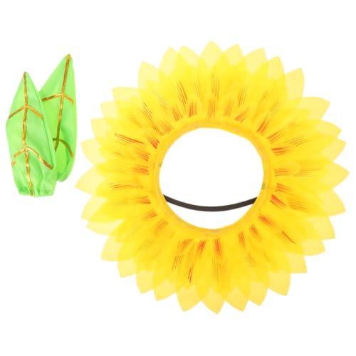 CIMAXIC 1Satz Sonnenblumen Kopfbedeckung Und Set Für Witzige Blumenkostüm Accessoires Für Halloween Kindergarten Und Sportspiele Blumenhaube Mit Goldenen Handschuhen CIMAXIC 1Satz Sonnenblumen Kopfbedeckung Und Set Für Witzige Blumenkostüm Accessoires Für Halloween Kindergarten Und Sportspiele Blumenhaube Mit Goldenen Handschuhen von CIMAXIC