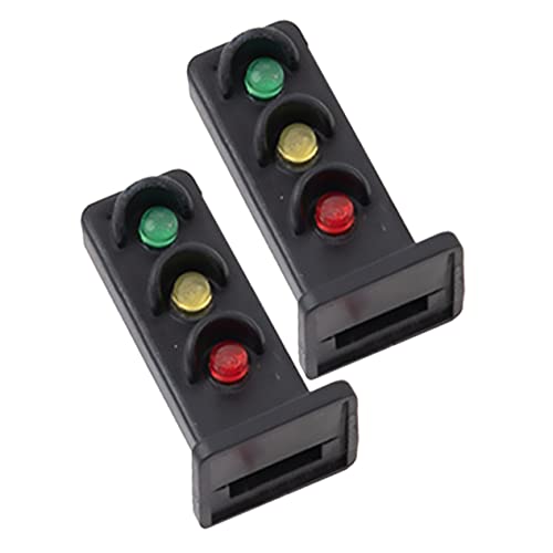 2 Stück Miniatur Zug Signale Lichter Eisenbahnlicht für Sandtischszene Mikro Landschaftslicht mit 2 Lampen 2 Stück Miniatur Zug Signale Lichter Eisenbahnlicht für Sandtischszene Mikro Landschaftslicht mit 2 Lampen von CIMAXIC