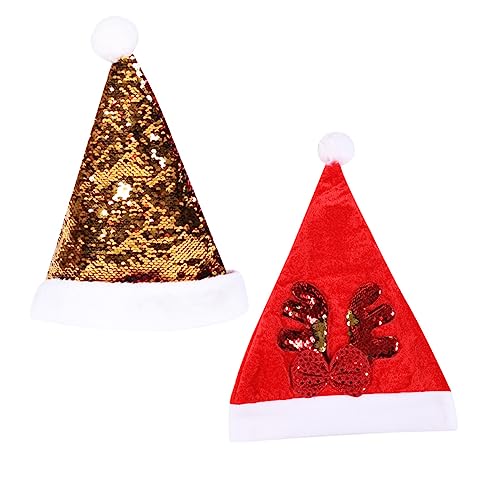 CIMAXIC 2 Stück Weihnachtsmütze Für Erwachsene Weihnachtsmütze Mit Funkelnden Strasssteinen Weihnachtsfeier-hüte Festliche Kostüme CIMAXIC 2 Stück Weihnachtsmütze Für Erwachsene Weihnachtsmütze Mit Funkelnden Strasssteinen Weihnachtsfeier-hüte Festliche Kostüme von CIMAXIC