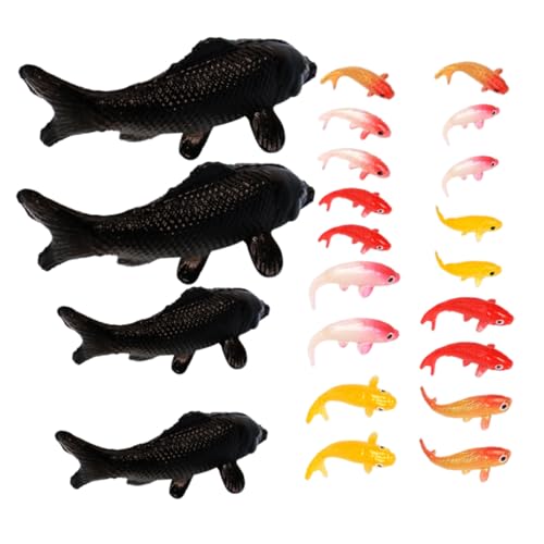 CIMAXIC 20 Stück Miniatur-koi-fischfiguren: Realistische Fischstatue – Winzige Goldfisch-feengarten-zubehör Für Aquarium – Puppenhaus-tierdekoration von CIMAXIC