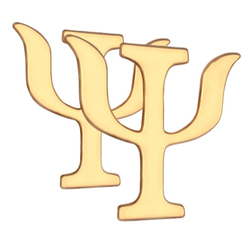 CIMAXIC 2Stücke Broschennadeln Mit Griechischem Alphabet Psychologie Retro Anstecknadeln Aus Legierung Für Hüte Kleidung Pullover Kreative Modeaccessoires Abzeichen Brosche von CIMAXIC