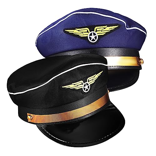 CIMAXIC Flugbegleiterkostüm Hut Und Mütze Satz Für Piloten Und Kapitäne Cosplay-accessoires Für Flugzeughostessen Und Piloten CIMAXIC Flugbegleiterkostüm Hut Und Mütze Satz Für Piloten Und Kapitäne Cosplay-accessoires Für Flugzeughostessen Und Piloten von CIMAXIC