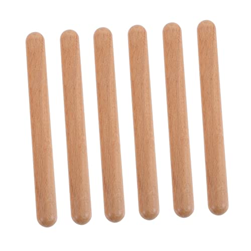 CIMAXIC 3 Paare Rhythmusstock Instrument Kind Rhythmusstöcke aus Holz Rhythmus-Sticks Holzklaven Hölzern CIMAXIC 3 Paare Rhythmusstock Instrument Kind Rhythmusstöcke aus Holz Rhythmus-Sticks Holzklaven Hölzern von CIMAXIC