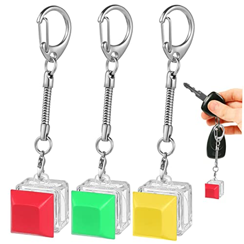 CIMAXIC 3 Stück Schlüsselanhänger Zappelnde Tastatur Tastatur-zappelspielzeug Schlüsselringe Zappeln Schieberegler Knopf Tastaturzappeln Zappelstift Clicker-fidget Klicker Zinklegierung von CIMAXIC