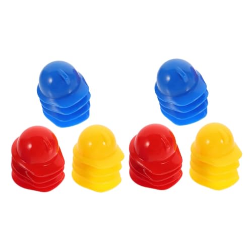 CIMAXIC 30 Stück Miniatur-bauhüte Kunststoff Puppen-schutzhelme Mini-helme Für Anziehpuppen von CIMAXIC