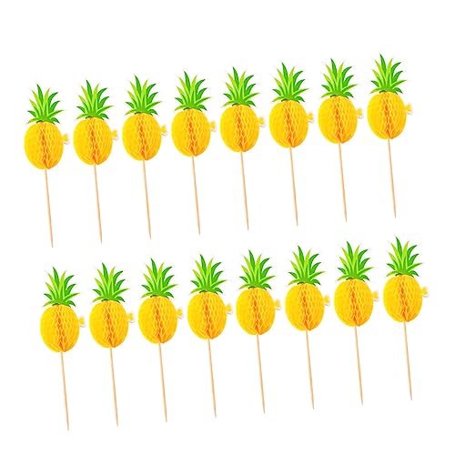 CIMAXIC 30Stücke Kreative Hawaiian Party Kuchen Picks Entzückende Dekoration Für Desserts Mit Ananas Design CIMAXIC 30Stücke Kreative Hawaiian Party Kuchen Picks Entzückende Dekoration Für Desserts Mit Ananas Design von CIMAXIC