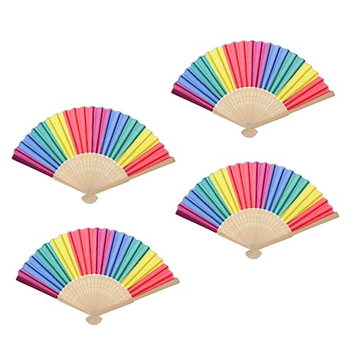 CIMAXIC 4 Stück Teiliges Fächer Eleganter Regenbogen Handfächer Kindgerechtes Vielseitiger Dekorations und Tanz Prop für Geburtstag und Party CIMAXIC 4 Stück Teiliges Fächer Eleganter Regenbogen Handfächer Kindgerechtes Vielseitiger Dekorations und Tanz Prop für Geburtstag und Party von CIMAXIC
