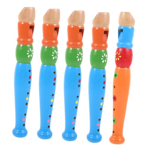 CIMAXIC 5 Stück Kinderklarinetten Kleinkinder Musikalische Musikinstrumente Klarinette Für Anfänger Übungsklarinette 6 Loch Klarinette Professionelles Klarinetteninstrument Holz von CIMAXIC