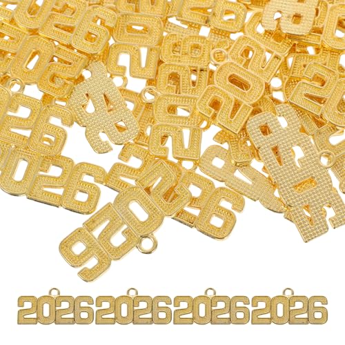 CIMAXIC 50 Stück 2026 Jahres-Charms aus Legierung für DIY Schlüsselanhänger, Anhänger, Armbänder, Halsketten, Zubehör, Abschluss-Quaste, Charms, Schmuckherstellung, Schlüsselanhänger, Basteln CIMAXIC 50 Stück 2026 Jahres-Charms aus Legierung für DIY Schlüsselanhänger, Anhänger, Armbänder, Halsketten, Zubehör, Abschluss-Quaste, Charms, Schmuckherstellung, Schlüsselanhänger, Basteln von CIMAXIC