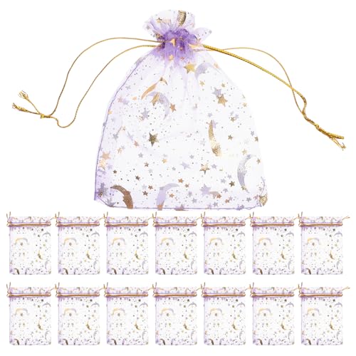 CIMAXIC 50 Stück Netz-Schmuckbeutel packbeutel packtasche säcke bonbontüte weihnachtsgeschenktaschen Party Süßigkeiten klein schier Organzabeutel Schmuckbeutel mit Kordelzug Stoff von CIMAXIC