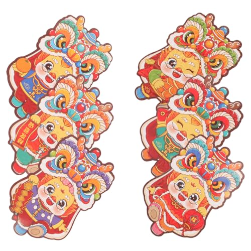 CIMAXIC 6 Stück Roter Umschlag zum Jahr des Drachen Jahr-Banner Jahr Dekorationen Party Die chinese new year chinesisch neujahr chinesischer roter umschlag rote umschläge chinesisch Papier von CIMAXIC