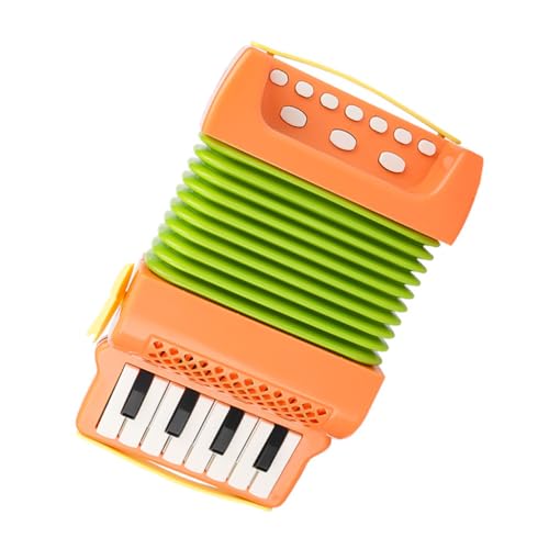 CIMAXIC Akkordeon für Musical kinderinstrumente musikinstrumente Musikinstrument für kinderakkordeon Leistung Akkordeon Akkordeoninstrument für Plastik Orange von CIMAXIC