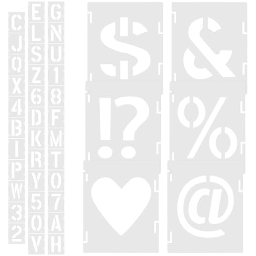 42-teiliges Schablonen-Set Aus Kunststoff Wiederverwendbare Buchstabenschablonen Für Wanddekoration Und DIY-projekte 42-teiliges Schablonen-Set Aus Kunststoff Wiederverwendbare Buchstabenschablonen Für Wanddekoration Und DIY-projekte von CIMAXIC