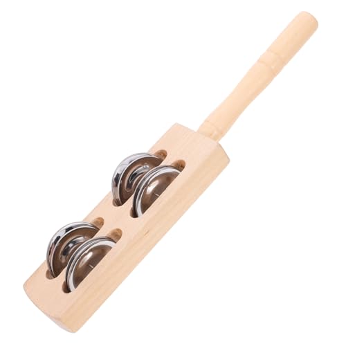 CIMAXIC Holz Schlaginstrument Mit Metallglocken Musikalisches Lernspielzeug Für Kleinkinder Für Kreative Spielstunden Und Musikalische Frühförderung von CIMAXIC