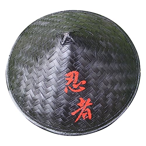 CIMAXIC Japanischer Ninja-bambushut Cosplay-Kopfbedeckung Dekorativer Partyhut Verstellbarer Hut Für Erwachsene Leicht Und Atmungsaktiv von CIMAXIC