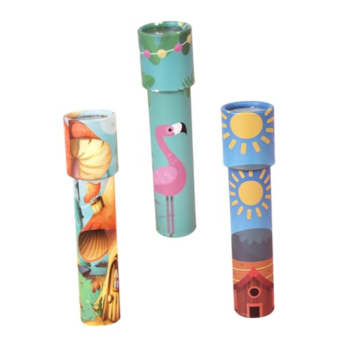CIMAXIC Kaleidoskop-spielzeugset Für Jungen Und Mädchen 3-teilig Lernspielzeug Für Jungen Und Mädchen Gemischte Farben Zufälliger Stil von CIMAXIC