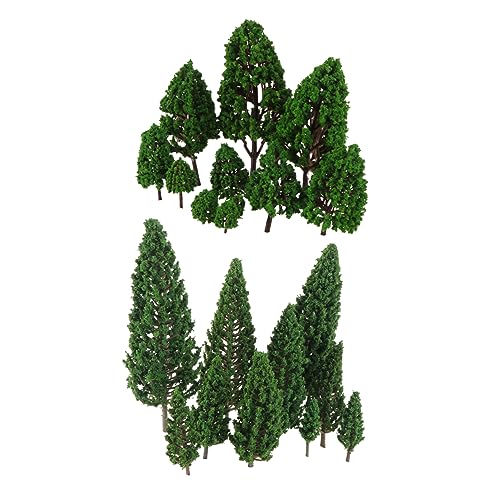 Malerische Architektonische Landschaftsmodellbäume 22-teiliges Grünes Mini-Baum-Set Im Maßstab 1:50 Einzigartiges Für Schreibtisch Wohnzimmer Geschenkidee von CIMAXIC
