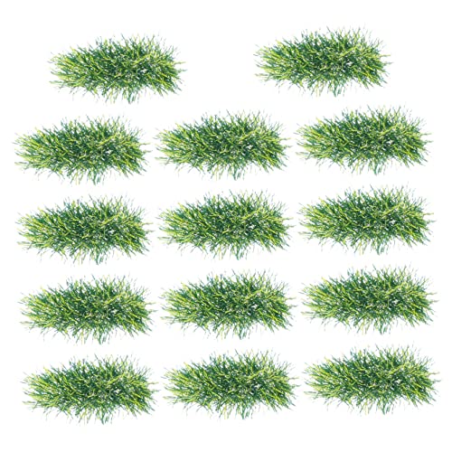 CIMAXIC Miniatur Grasbüschel Cluster Für Modellbau Künstliches Gras Für Sandtisch Und Diorama Unregelmäßige Miniaturpflanzen DIY Landschaftsmodellierung Tiefgrün von CIMAXIC