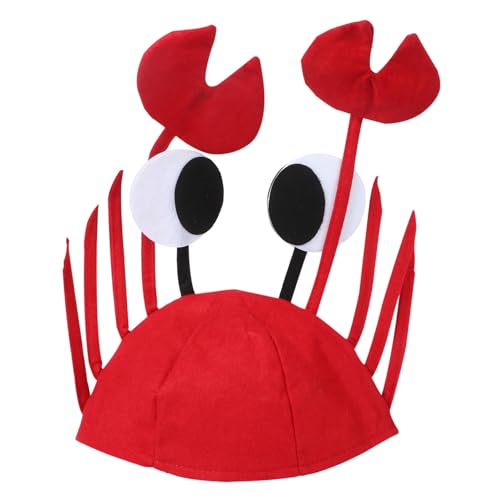 CIMAXIC Kostüm Hummermütze funny party hats Langusten Hüte Meerestier Tier Hut Meeresfrüchte-Hut Meerestierhut dino hat kuscheltier Ozean Kleidung Partyhut Hase Mann Krabbe rot von CIMAXIC