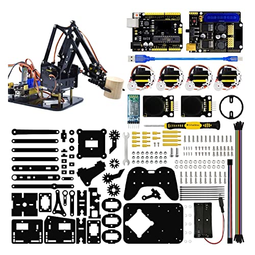 CIRONI Roboter STEM 4DOF Robot Arm Kit，Mechanical Arm Claw Kit，PS2 Control for Robot Arm Kit DIY Programmierroboter programmierbar Roboter von CIRONI