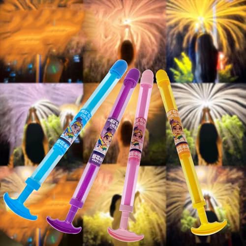 4 Stück Feuerwerks Wasserpistole Spielzeug,Romantisches Feuerwerk Wasserpistole für Paare,Wasserspielzeug für Kinder,Hochdruck Water Squirter Im Feuerwerksstil Fun Pool Familie (A) von CISIYOO