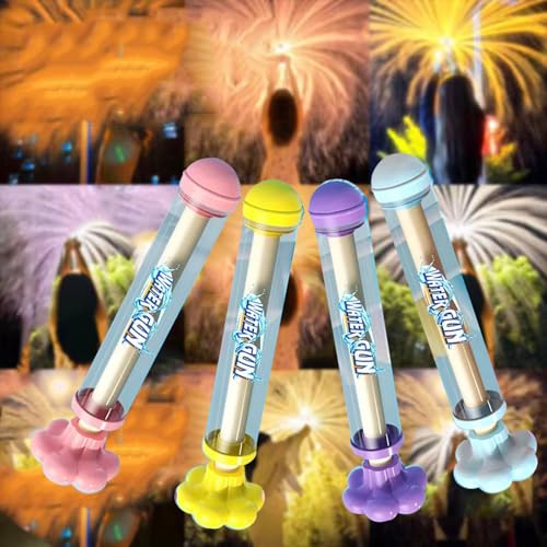 4 Stück Feuerwerks Wasserpistole Spielzeug,Romantisches Feuerwerk Wasserpistole für Paare,Wasserspielzeug für Kinder,Hochdruck Water Squirter Im Feuerwerksstil Fun Pool Familie (C) von CISIYOO