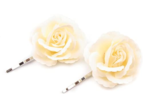 CISL 2 x Haarspangen mit Rose auf Metallklammern Ø4,5 cm Creme * NEU* CISL 2 x Haarspangen mit Rose auf Metallklammern Ø4,5 cm Creme * NEU* von CISL