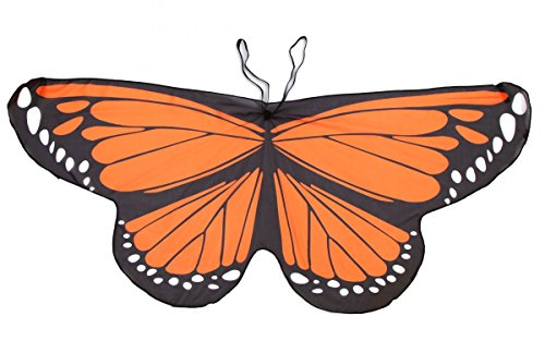 CISMARK Fee Schmetterling Flügel Kostüm für Mädchen Dress Up Orange von CISMARK