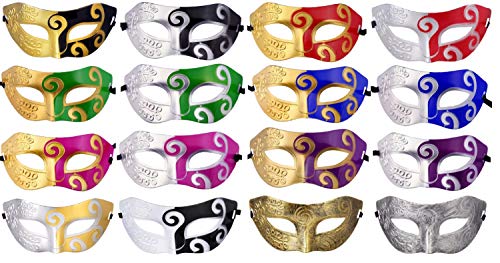 CISMARK Retro-Maske, Karnevalskostüm, Party-Zubehör, 16 Farben von CISMARK