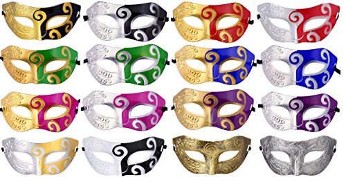 Unisex Retro Maskerade Maske Karneval Kostüm Party Zubehör (16 Stück) - - Einheitsgröße von CISMARK