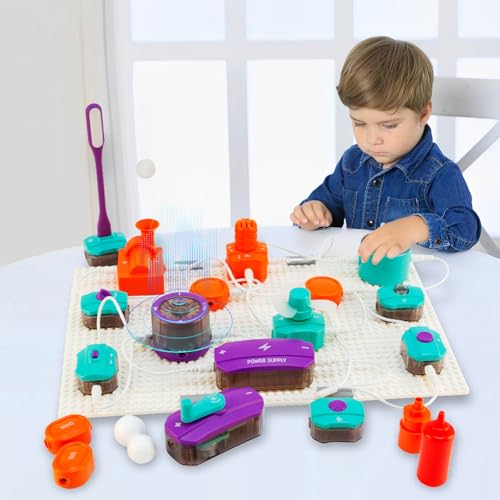 Elektronik Schaltungen Set,Elektronik Baukasten,mit 100 Experimenten Lernen Elektrizität, 45 Schaltkreisblöcke,DIY Elektronische Blöcke,STEM Lernspielzeug,Elektrobaukasten für Kinder ab 6 Jahren Elektronik Schaltungen Set,Elektronik Baukasten,mit 100 Experimenten Lernen Elektrizität, 45 Schaltkreisblöcke,DIY Elektronische Blöcke,STEM Lernspielzeug,Elektrobaukasten für Kinder ab 6 Jahren von CISSIYOG