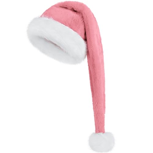 CITÉTOILE Samt Weihnachtsmannmütze für Erwachsene, Glitzer Seiden Nikolausmütze für Männer und Frauen, doppelt gefütterte luxuriöse Samt Weihnachtsmannmütze, Rosa CITÉTOILE Samt Weihnachtsmannmütze für Erwachsene, Glitzer Seiden Nikolausmütze für Männer und Frauen, doppelt gefütterte luxuriöse Samt Weihnachtsmannmütze, Rosa von CITÉTOILE