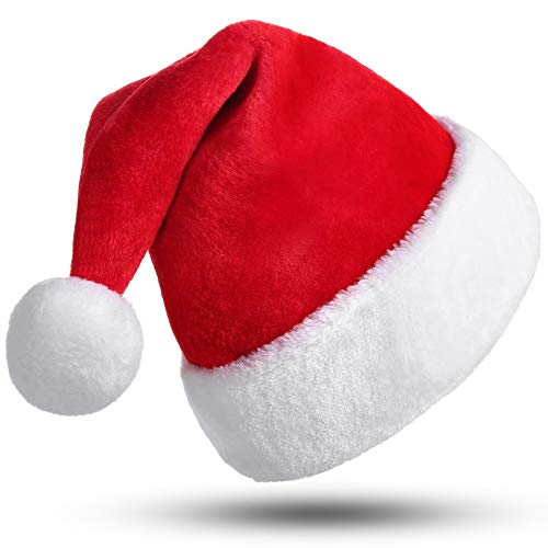 CITÉTOILE Weihnachtsmütze, Unisex-Erwachsener Roter Weihnachtsmütze Deluxe Velvet Weihnachtsdekoration Geschenke Kostüm für Xmas Party Halloween CITÉTOILE Weihnachtsmütze, Unisex-Erwachsener Roter Weihnachtsmütze Deluxe Velvet Weihnachtsdekoration Geschenke Kostüm für Xmas Party Halloween von CITÉTOILE