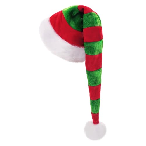 CITÉTOILE Weihnachtsmütze Verlängerte Erwachsene mit Streifen,Plüsch Weihnachtsmütze für Herren und Damen, Santa Clause Mütze für Weihnachtsfeier,Neujahr,Feiertage,Partyzubehör CITÉTOILE Weihnachtsmütze Verlängerte Erwachsene mit Streifen,Plüsch Weihnachtsmütze für Herren und Damen, Santa Clause Mütze für Weihnachtsfeier,Neujahr,Feiertage,Partyzubehör von CITÉTOILE