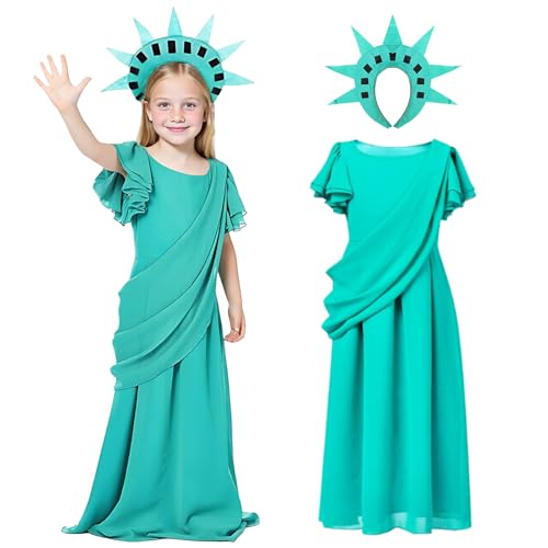 CIVIMILI Lady libertys Kleid Kostüm Freiheitsstatue Dress Up Kostüm Unabhängigkeitstag Halloween Cosplay Kleidung für Erwachsene CIVIMILI Lady libertys Kleid Kostüm Freiheitsstatue Dress Up Kostüm Unabhängigkeitstag Halloween Cosplay Kleidung für Erwachsene von CIVIMILI