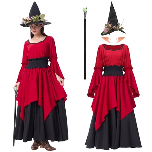 CIVIMILI Mittelalter Kleidung Damen mit Gürtel Mittelalterliche Dekoration Für Wohnzimmer Kleid Halloween Kostüm Party Karneval Kleidung CIVIMILI Mittelalter Kleidung Damen mit Gürtel Mittelalterliche Dekoration Für Wohnzimmer Kleid Halloween Kostüm Party Karneval Kleidung von CIVIMILI