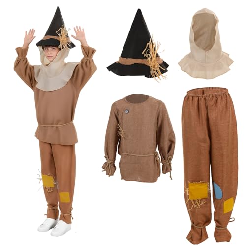 CIVIMILI Vogelscheuche Kostüm Kleidung und Hose mit Accessoires Hut und Kopfbedeckung Halloween Karneval Kleidung für Kinder CIVIMILI Vogelscheuche Kostüm Kleidung und Hose mit Accessoires Hut und Kopfbedeckung Halloween Karneval Kleidung für Kinder von CIVIMILI