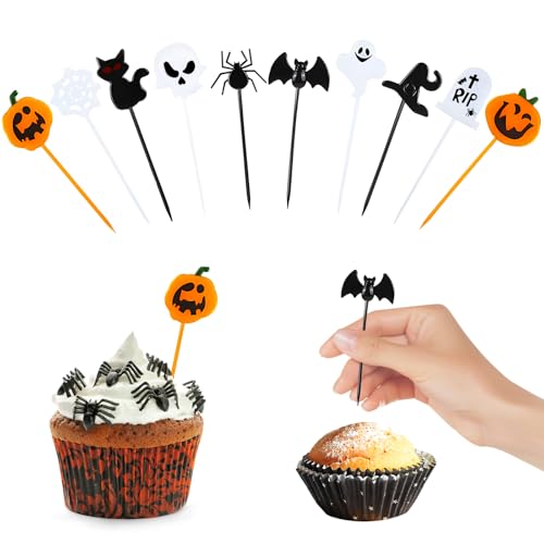 10-teilige Halloween Cupcake Topper, CIYIN Halloween Kuchendekoration, Muffin Deko, Geist Cupcake Toppers, Dessert Deko, Cupcake-Dekorationen für Mottopartys 10-teilige Halloween Cupcake Topper, CIYIN Halloween Kuchendekoration, Muffin Deko, Geist Cupcake Toppers, Dessert Deko, Cupcake-Dekorationen für Mottopartys von CIYIN