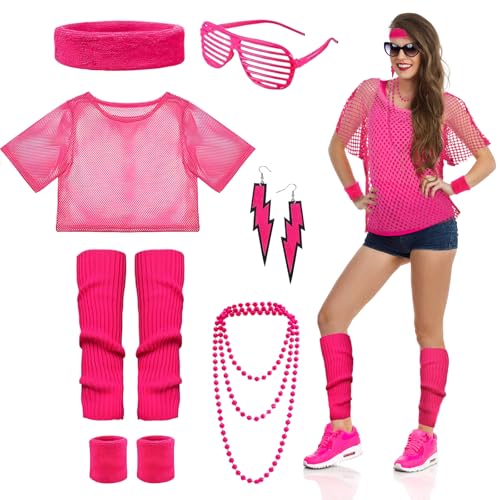 CIYIN 80er Jahre Outfit Damen, 90er 80er Jahre Accessoires,Neon Netzoberteil Damen,80er Jahre Kleidung Kostüm,Neon Party Outfit,Beinstulpen,Armbänder Halskette,Stirnband,Ohrringe,Brille CIYIN 80er Jahre Outfit Damen, 90er 80er Jahre Accessoires,Neon Netzoberteil Damen,80er Jahre Kleidung Kostüm,Neon Party Outfit,Beinstulpen,Armbänder Halskette,Stirnband,Ohrringe,Brille von CIYIN