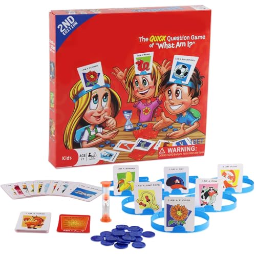 CIYIN Wer Bin Ich Ratespiel, Wer Ist Es für Kinder, Rasante Ratespiel was Bin Ich Spiel, Guess Who Game Who Am i, Family Erraten Spiele, Logische Argumentation Spielzeug für 2-6 Spiele CIYIN Wer Bin Ich Ratespiel, Wer Ist Es für Kinder, Rasante Ratespiel was Bin Ich Spiel, Guess Who Game Who Am i, Family Erraten Spiele, Logische Argumentation Spielzeug für 2-6 Spiele von CIYIN