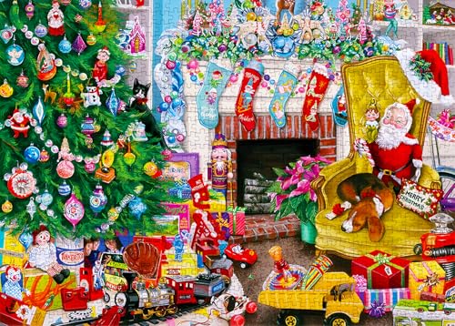 CIYIN Weihnachten Puzzle 1000 Teile, Farbenfrohes Puzzle Mit Weihnachtlichem Motiv für Erwachsene und Kinder Ab 14 Jahren von CIYIN