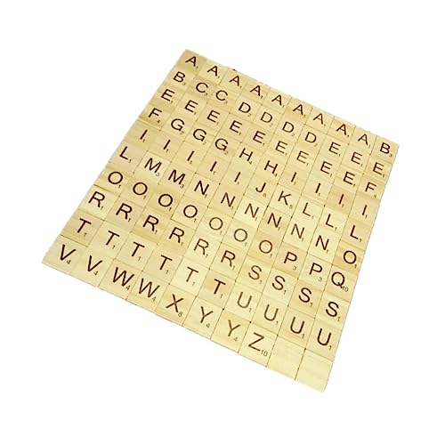 CIYODO 1 200 Stück Englische Alphabetblöcke Früherziehung Puzzle Brief Holzspäne Kinderspiel Holzklötze Englische Alphabet-Chips Hölzern von CIYODO