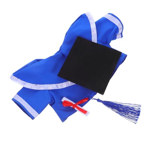 CIYODO 1 Satz Abschlussbär Outfit Plüschbär Kostüm mit Hut und Talar Blau und Weiß Accessoires für Abschlussfeiern und Fotorequisiten CIYODO 1 Satz Abschlussbär Outfit Plüschbär Kostüm mit Hut und Talar Blau und Weiß Accessoires für Abschlussfeiern und Fotorequisiten von CIYODO