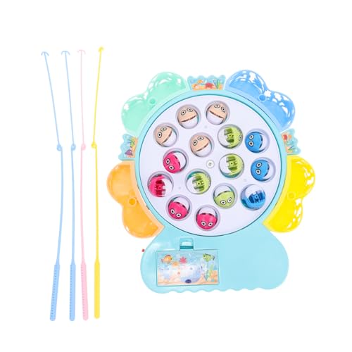 CIYODO 1 Satz Angelspielset Angelspiel elektronisches Angelspiel rotierendes Angelspielzeug für Bildungsspielzeug Angeln Plastik Blau von CIYODO