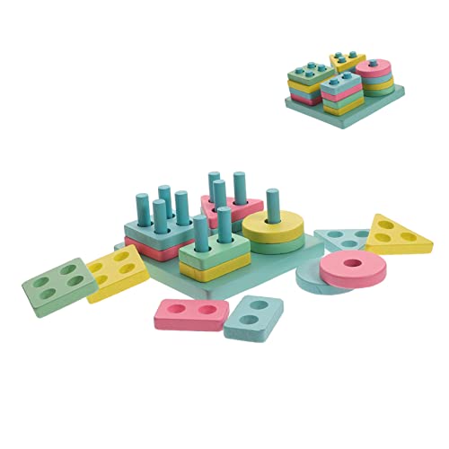 CIYODO 1 Satz Block-Puzzle Holzbaustein frühpädagogisches Angebot kognitive Spielsachen hölzern Colorful CIYODO 1 Satz Block-Puzzle Holzbaustein frühpädagogisches Angebot kognitive Spielsachen hölzern Colorful von CIYODO
