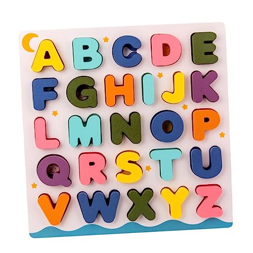 CIYODO 1 Satz Buchstaben Blöcke Frühpädagogisches Angebot Holzspielzeug Bausteinspielzeug Intelligenz Stapelblock Einlegeblöcke Stapelblöcke Hölzern von CIYODO